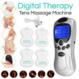 Electric Tens Unit Machine Pulse Massager Muscle Stimulator Therapy Pain Relief Digital Massage Electric Meridian Full Body Mass