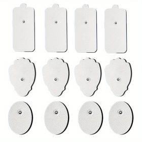 12pcs Reusable Self-Adhesive Electrode Pads - For Muscle Stimulator & EMS Massager - Replacement Massage Pads