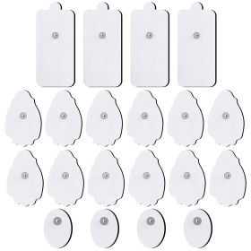 TENS/EMS Unit Replacement Pads NURSAL 20 Pack 3.5mm Snap Electrode Pads for Electrotherapy (Not Fit NURSAL Blue Tens) Reuse More Than 30 Times, Compat