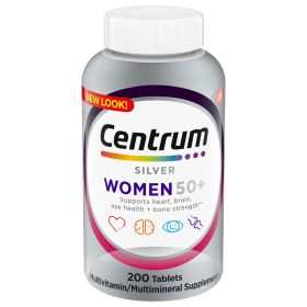 Centrum Silver Multivitamins for Women Over 50;  Multimineral Supplement;  200 Count