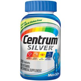 Centrum Silver Multivitamin for Men 50 Plus and Mineral Supplement Tablets;  200 Count