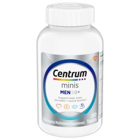 Centrum Minis Silver Multivitamins for Men Over 50;  Multimineral Supplement;  280 Count