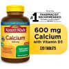 Nature Made Calcium 600 mg with Vitamin D3 Tablets;  220 Count