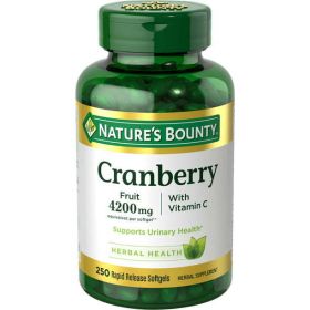 Nature's Bounty Cranberry Supplement with Vitamin C;  4200 mg;  250 Count
