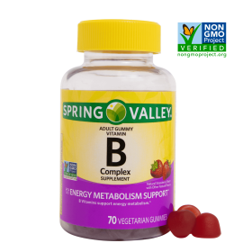 Spring Valley Vitamin B Complex Supplement Adult Vegetarian Gummies;  70 Count