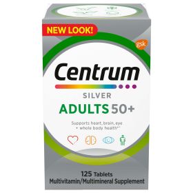 Centrum Silver Multivitamin for Adults 50 Plus;  Multivitamin/Multimineral Supplement;  125 Count