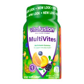 Vitafusion Multivites Multivitamin Gummy;  Berry;  Peach and Orange Flavor;  70 Count
