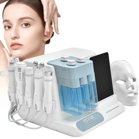VEVOR 8 in 1 Hydrogen Oxygen Facial Machine, Professional Hydrafacial Machine for Spa, Hydro Facial Cleansing Rejuvenation Machine with 8 in LCD Scree