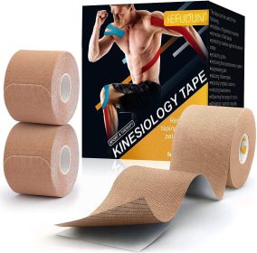 PUREVACY Latex Free Beige Sport Kinesiology Tape Roll 2" x 16.4'; Tex Extreme Kinesiology Tape Uncut; Body Sport Physio Tape for Shoulder; Cuff; Hands