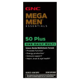 GNC Mega Men¬Æ 50-Plus One Daily Multivitamin, 60 Tablets, Vitamin and Mineral Support