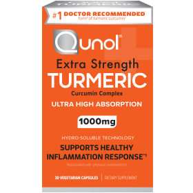 Qunol Turmeric Curcumin Capsules (30 Count) with Ultra High Absorption, 1000mg Joint Support Herbal Supplement