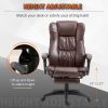 Vinsetto High Back Massage Office Chair with 6-Point Vibration, 5 Modes, Executive Chair, PU Leather Swivel Chair with Reclining Back, and Retractable