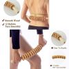 Relieve Cellulite and Muscle Tension with this Handheld Wood Therapy Roller Massage Tool!