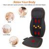 Vibrating Back Massager with Heat Chair Pad Rolling Massage Seat Cushion Electric Heating Massager Thermal Back Massager for Home Car Use