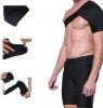 Unisex Left Shoulder Adjustable Breathable Gym Sports Care Single Shoulder Support Back Brace Guard Strap Wrap Belt Band Pads Black Bandage Warmer