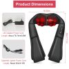 Electric Neck And Back Massager with Infrared Light Heating 3 Intensity Levels Deep Kneading 3D Shiatsu Massage Pillow For Back Arms Thighs Pain Relie