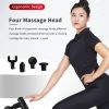 Workout Relaxation, Black Muscle Massage, Portable Body Pain Relief, Percussive Gun Deep Tissue with 4 Adjustable Speeds and 4 Heads, Muscle Massager