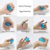 Set of 3 Egg Gripper Finger Resistance Exercise Squeezer Hand Therapy Ball Squishy Hand Grip Strength Trainer Stress Ball for Adults and Kids
