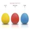 Set of 3 Egg Gripper Finger Resistance Exercise Squeezer Hand Therapy Ball Squishy Hand Grip Strength Trainer Stress Ball for Adults and Kids