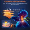 Ergonomic Heated Neck Stretcher Cervical Traction Therapy Pillow with Graphene Heating Pad 3 Gear Temperature Smart Timer Setting USB Plug