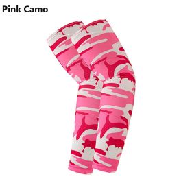 2pcs Arm Sleeves; Sports Sun UV Protection Hand Cover Cooling Warmer For Running Fishing Cycling (Color: Pink Camo)
