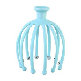 1pc Octopus Head Massager; Scalp Massage Claw; Soul Extractor; Head Scratching Meridian Dredging Artifact (Color: Blue-1pcs)