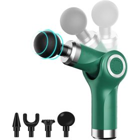 1pc Massage Gun For Athletes; Mini Portable Rotating Designed Massage Gun For Multi-Angle Body Massaging; Massage Gun For Athletes Deep Tissue Muscle (Color: Green)