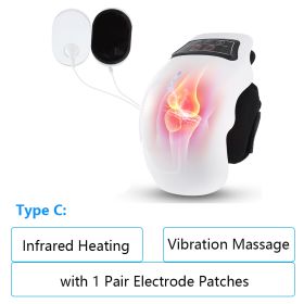 Electric Heating Knee Pad Air Pressotherapy Massager Leg Joint Infrared Therapy Arthritis Pain Relief Knee Temperature Massage (Color: NO Airbag-with Patch, Ships From: China)