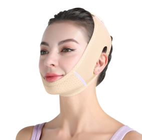 V Line Face Shaper Elastic Face Slimming Bandage Chin Cheek Lift Up Belt Women Face Skin Care Beauty Tools Facial Massage Strap (Color: Skin)