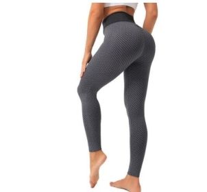 High Waist Workout Seamless Leggings Yoga Pants (Color: Dark Gray, size: S)