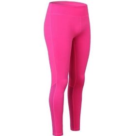 High Waist Fitness Yoga Pants (Color: Rose, size: M)