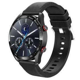 New ECG+PPG Bluetooth Call Smart Watch Men Smart Clock Sports Fitness Tracker Smartwatch For Android IOS PK I9 Smart Watch (Color: Black leather belt, size: As shown)