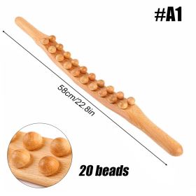 Wooden Trigger Point Massager Stick Lymphatic Drainage Massager Wood Therapy Massage Tools Gua Sha Massage Soft Tissue Release (Color: A1)