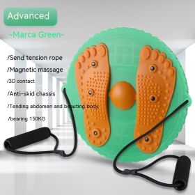 Twister Board Waist Twister: Reduce Puffiness & Massage Feet with Plum Blossom Shaped Outdoor/Indoor Fitness Equipment! (Color: (Maca Green) Plum Blossom Twisted Waist Cord)