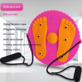 Twister Board Waist Twister: Reduce Puffiness & Massage Feet with Plum Blossom Shaped Outdoor/Indoor Fitness Equipment! (Color: (Ma Qiangwei Powder) Plum Blossom Twisted Waist Belt Rope)