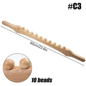 Wooden Trigger Point Massager Stick Lymphatic Drainage Massager Wood Therapy Massage Tools Gua Sha Massage Soft Tissue Release (Color: C3)