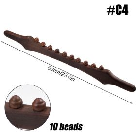 Wooden Trigger Point Massager Stick Lymphatic Drainage Massager Wood Therapy Massage Tools Gua Sha Massage Soft Tissue Release (Color: C4)