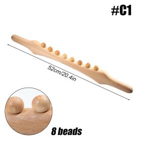 Wooden Trigger Point Massager Stick Lymphatic Drainage Massager Wood Therapy Massage Tools Gua Sha Massage Soft Tissue Release (Color: C1)