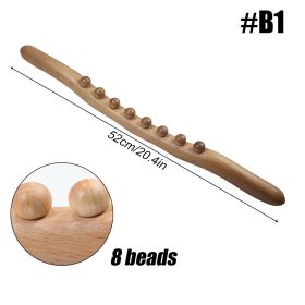 Wooden Trigger Point Massager Stick Lymphatic Drainage Massager Wood Therapy Massage Tools Gua Sha Massage Soft Tissue Release (Color: B1)