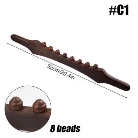 Wooden Trigger Point Massager Stick Lymphatic Drainage Massager Wood Therapy Massage Tools Gua Sha Massage Soft Tissue Release (Color: C2)