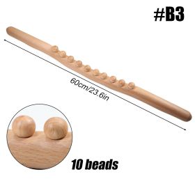 Wooden Trigger Point Massager Stick Lymphatic Drainage Massager Wood Therapy Massage Tools Gua Sha Massage Soft Tissue Release (Color: B3)