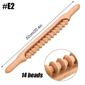 Wooden Trigger Point Massager Stick Lymphatic Drainage Massager Wood Therapy Massage Tools Gua Sha Massage Soft Tissue Release (Color: E2)