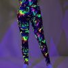 Throwing Print Butt-Lifting Sexy Yoga Pants, High Waist Slim Fit Mid-Stretch Fitness Workout Pants, Women's Activewear