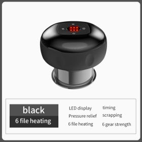 Relieve Fatigue & Improve Health with Intelligent Vacuum Cupping Massage Device! (style: 6 Gear Charging Models Black)