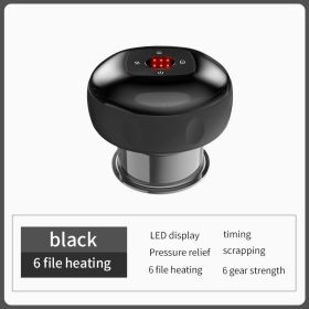 Relieve Fatigue & Improve Health with Intelligent Vacuum Cupping Massage Device! (style: 6 Gear Charging Models Black)