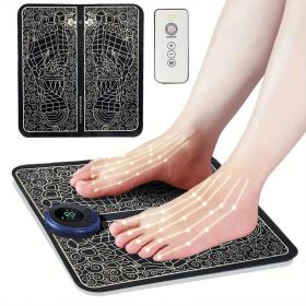 USB Rechargeable Foot Massager Mat - Relax and Rejuvenate Your Feet with Leg Circulation and Massage - Perfect Gift for Parents, Wife, and Husband (Color: Black - Upgrade Remote Control)