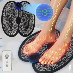USB Rechargeable Foot Massager Mat - Relax and Rejuvenate Your Feet with Leg Circulation and Massage - Perfect Gift for Parents, Wife, and Husband (Color: New Black (upgrade Remote Control))
