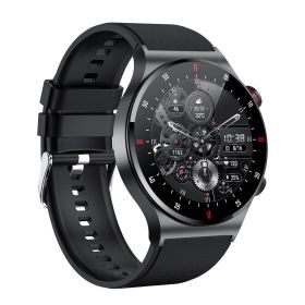 QW33 smart watch Heart rate; blood pressure; blood oxygen; music control; photo taking; step counting; Bluetooth call smart watch (colour: black)