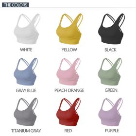 Nylon Top Women Bra Sexy Top Woman Breathable Underwear Women Fitness Yoga Sports Bra For Women Gym 22 Colors (Color: 9 Pairs, size: M)