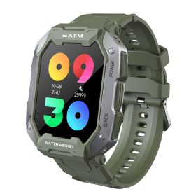 Military Smart Watch For Men; All-New 1.71'' Tactical Smartwatch For Android Phones And IPhone Compatible; 5ATM Fitness Tracker With Blood Pressure; H (Color: Green)